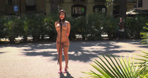 18 year old girl Ally Styles smokes before a nut sac nudeing BJ and a sexy